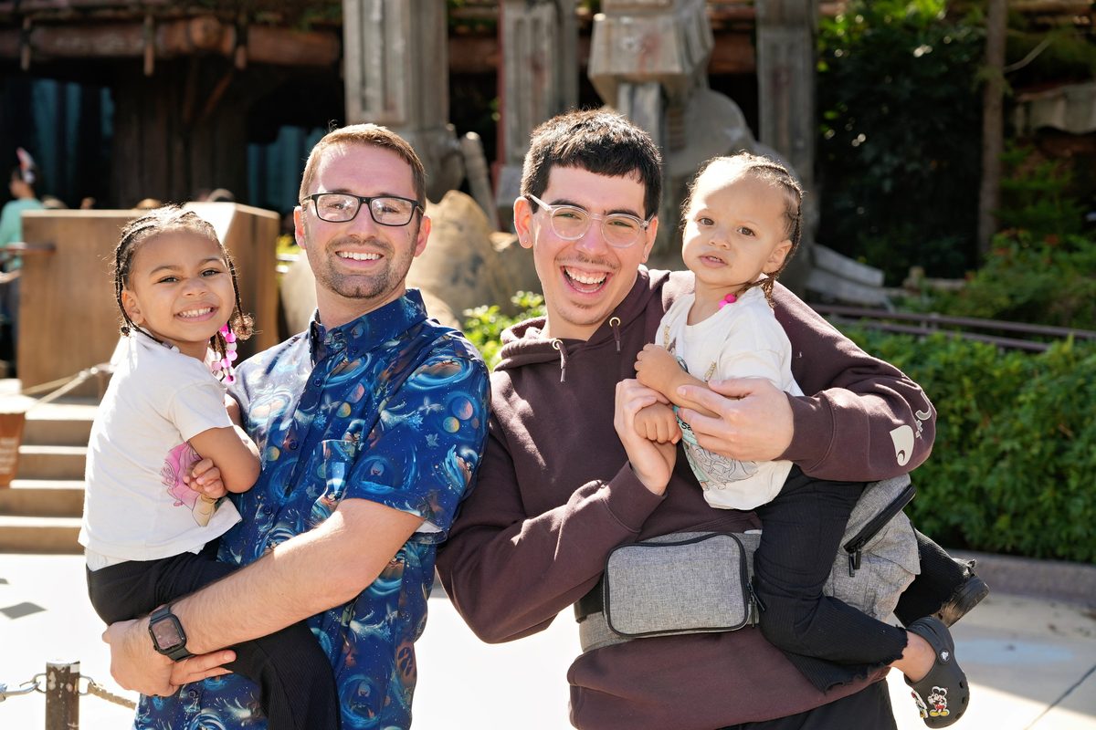 Cam with family at Star Wars Galaxy's Edge